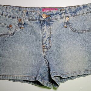 Zana di Womens Light Blue Denim Shorts with Embroidered Pockets Size 30 Waist